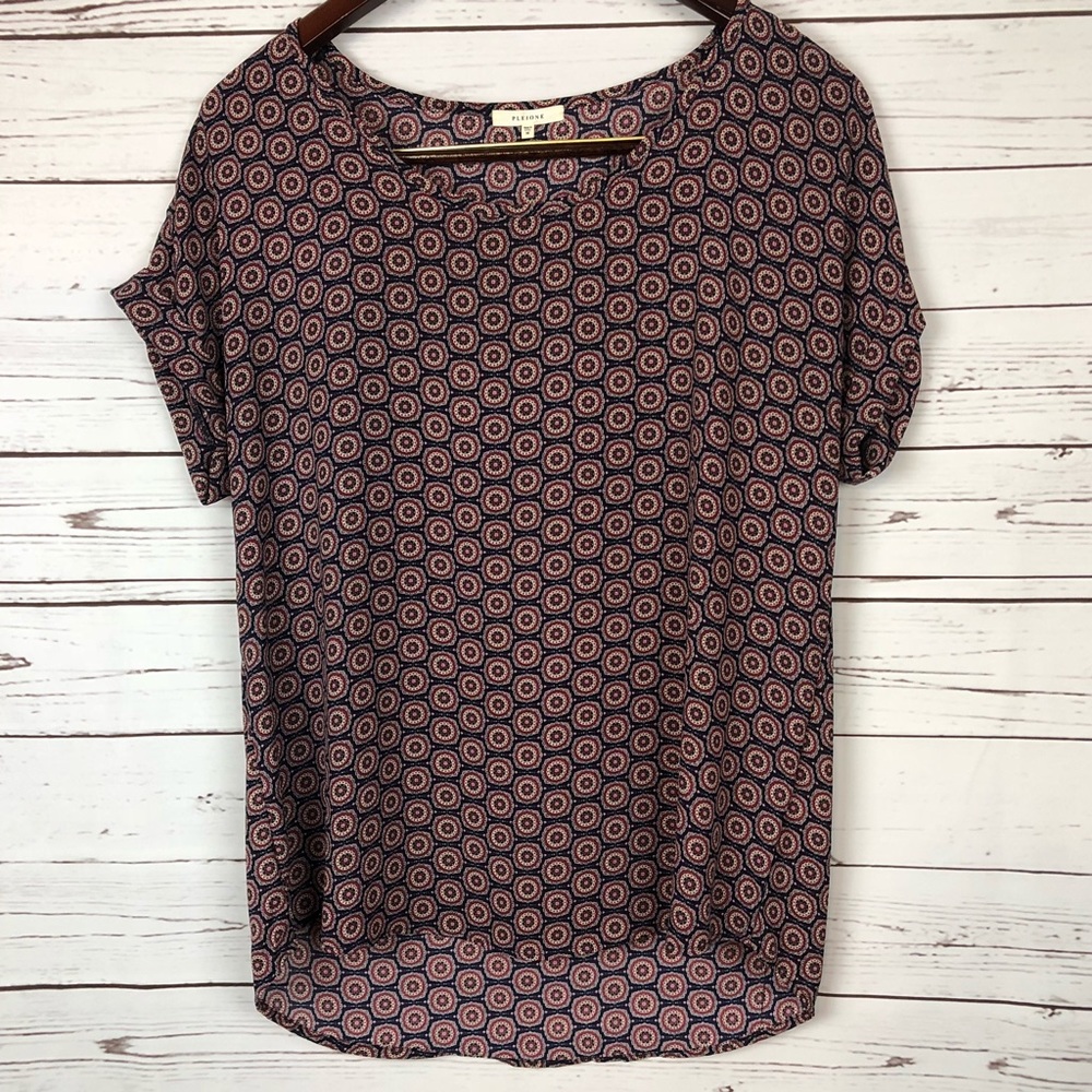 PLEIONE Geometric print top size Medium